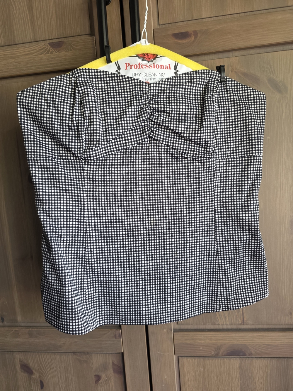 Vintage Strapless WHBM Gingham Bustier Top Size 8